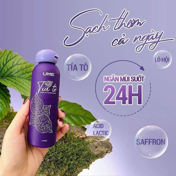 Hướng dẫn sử dụng dung dịch vệ sinh tía tô Ume
