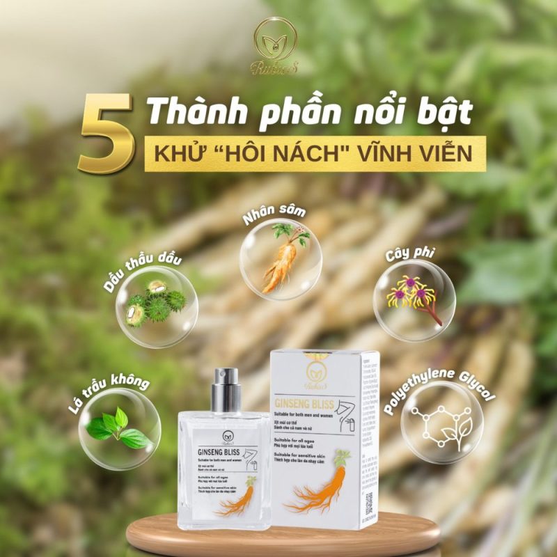 thanh phan xit khu mui rubiss ginseng bliss