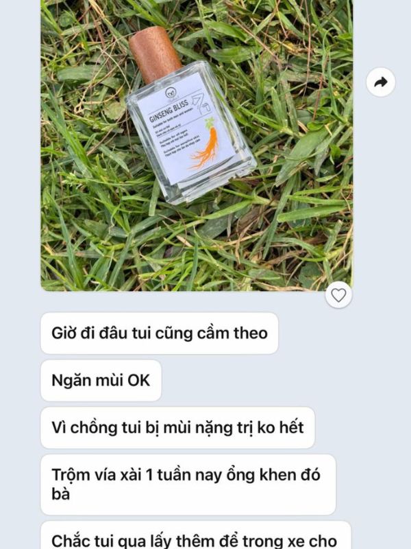 Phản hồi của khách hàng khi sử dụng xịt khử mùi ginseng