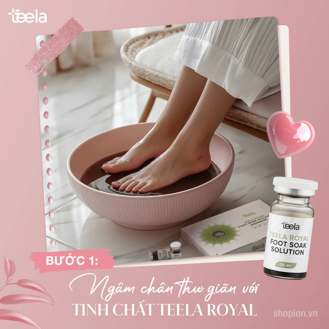 Cách sử dụng ngâm chân thảo dược Teela Royal Foot