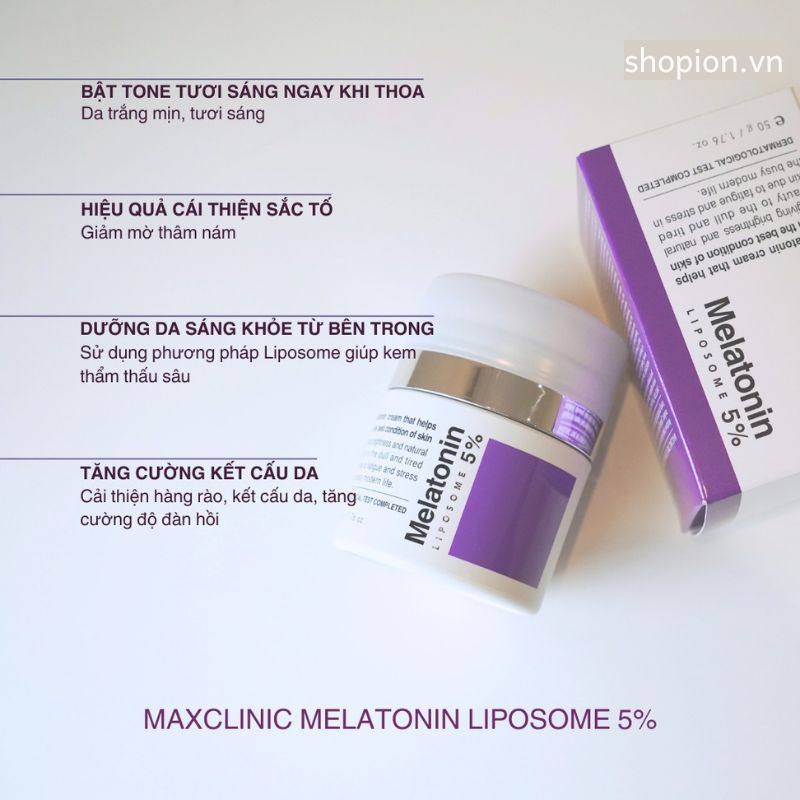 cong dung kem duong mo nam maxclinic melatonin