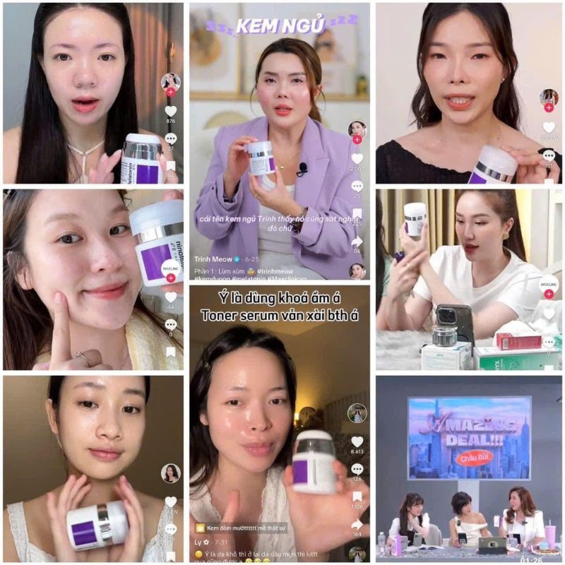 khách hàng đã sử dụng kem maxclinic melatonin