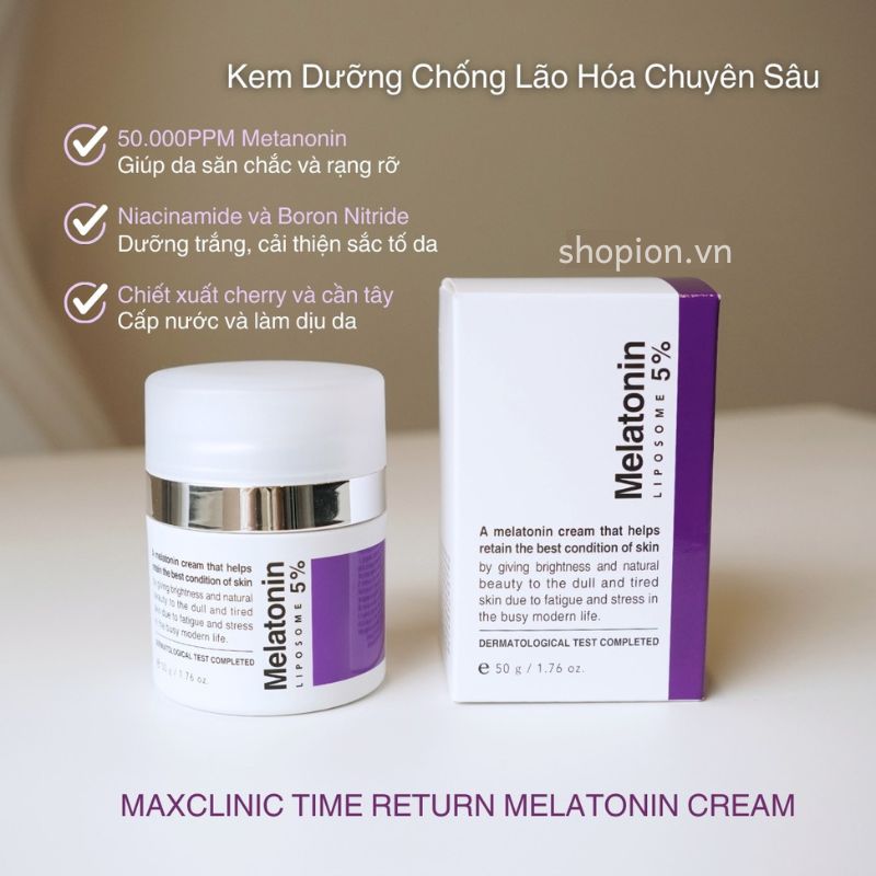 thanh phan kem duong mo nam maxclinic melatonin