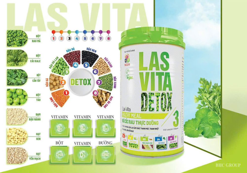 thành phần ngũ cốc rau thực dưỡng Las Vita